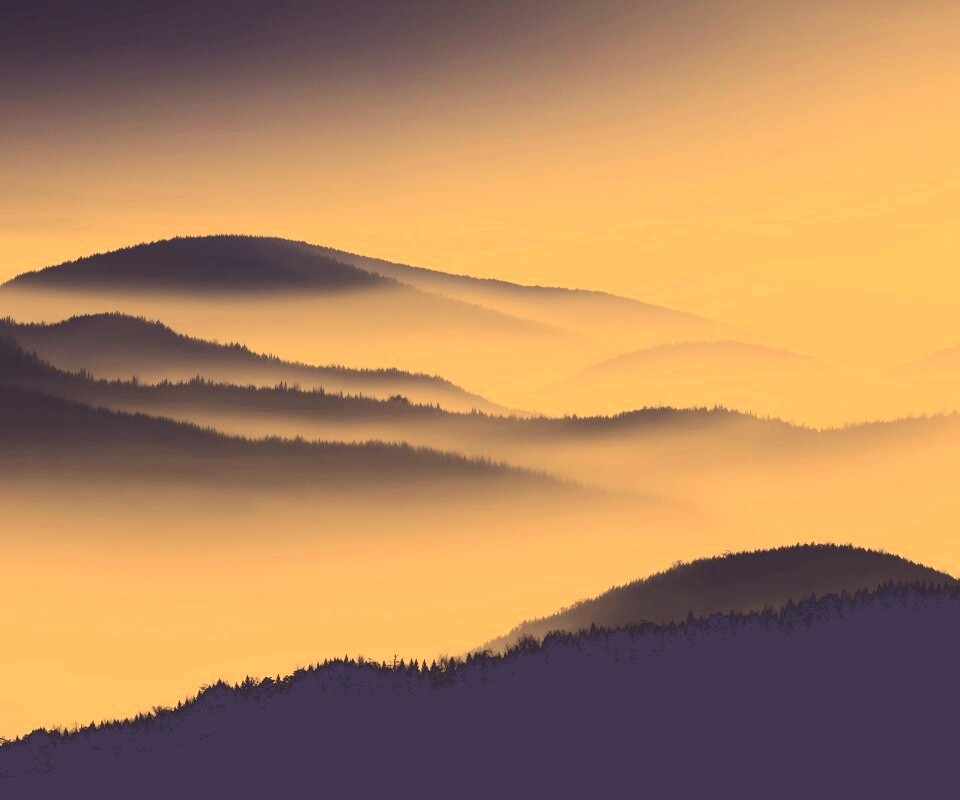 Туманные горы обои