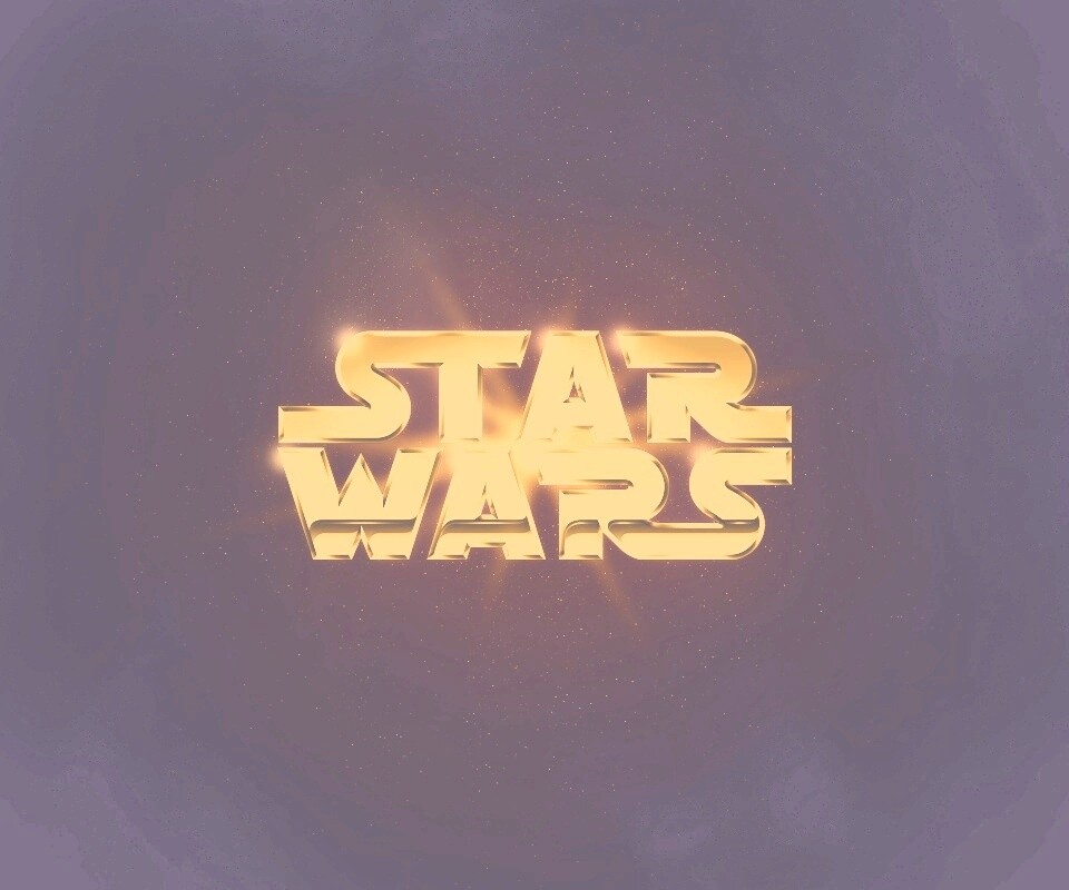 Золотой логотип Star Wars обои