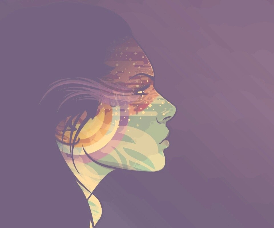 Профиль девушки обои