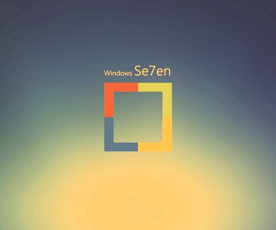 Квадратное лого Windows Seven обои