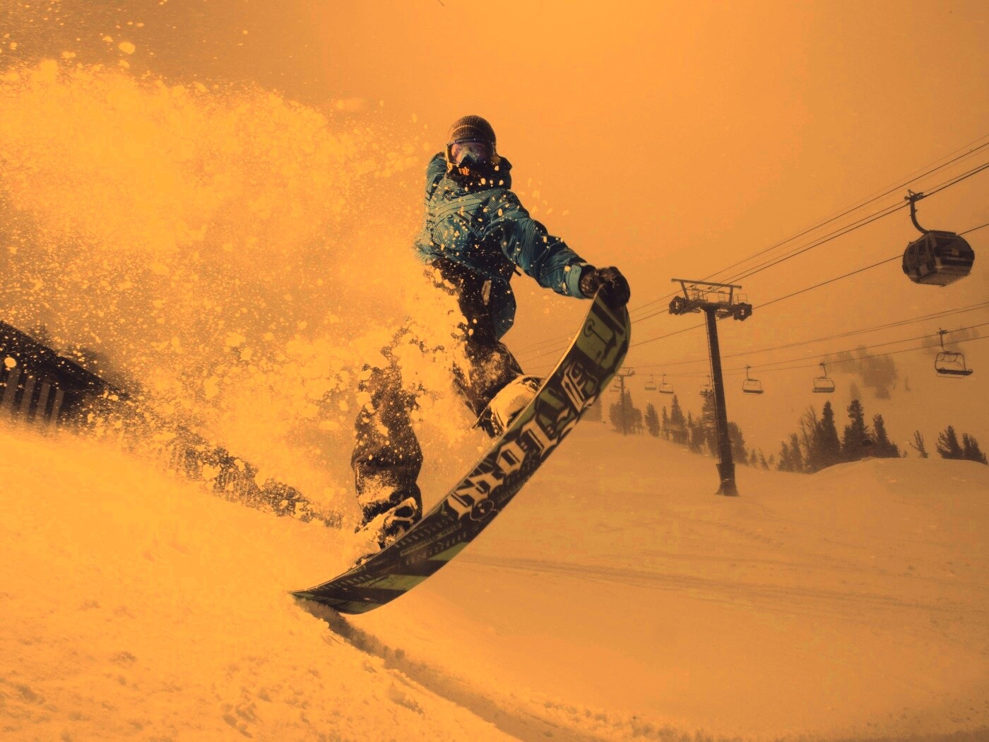 Сноубордист обои