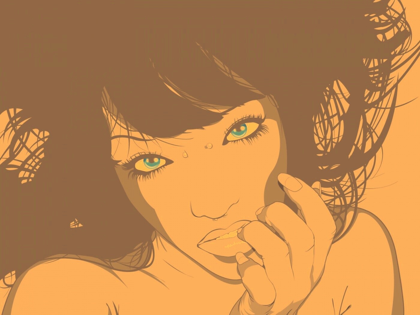 Девушка с пирсингом обои