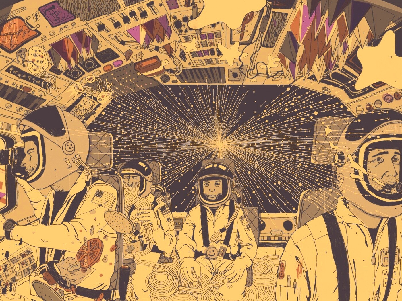 Упоротые космонавты обои