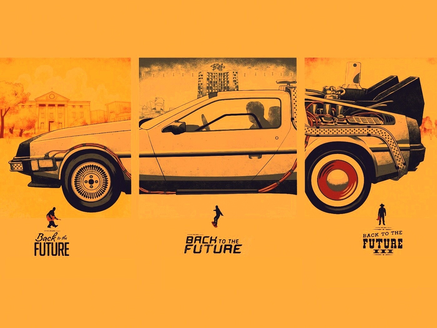 Делориан из Назад в будущее обои