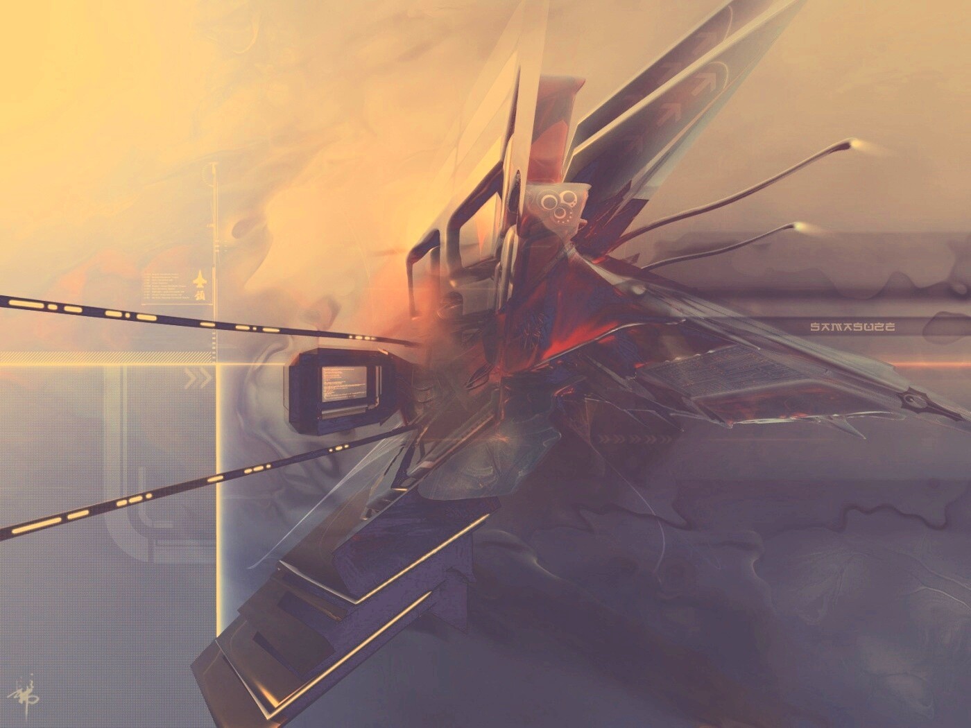 Технологичная абстракция обои