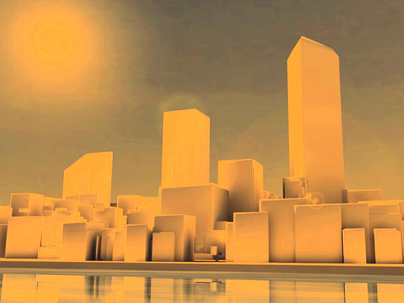 Картонный город обои