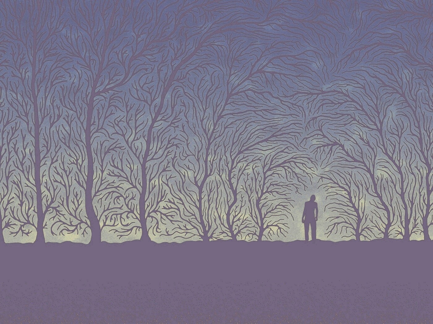 Смыкающиеся деревья обои