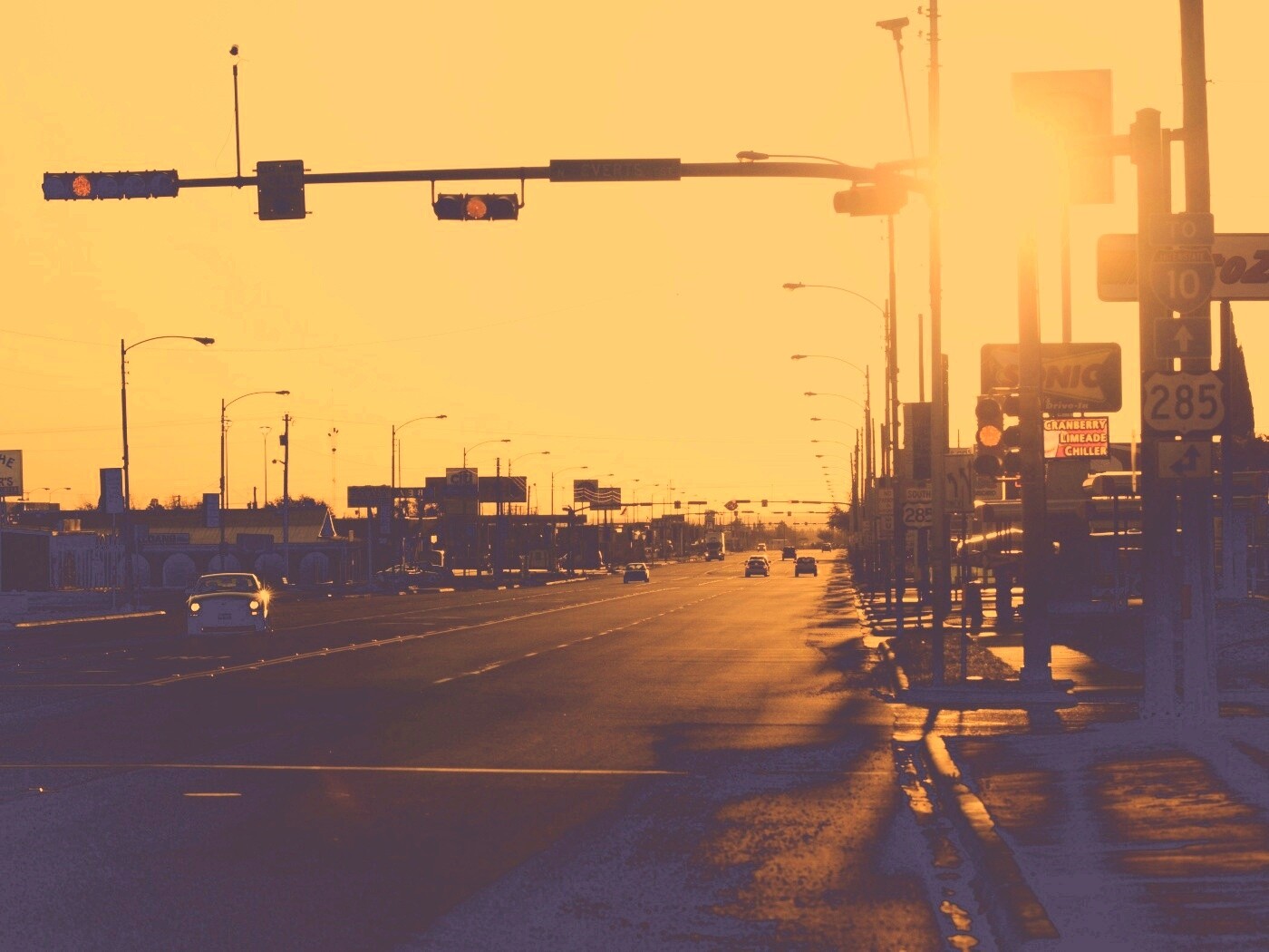 Закат в Лос Анджелесе обои