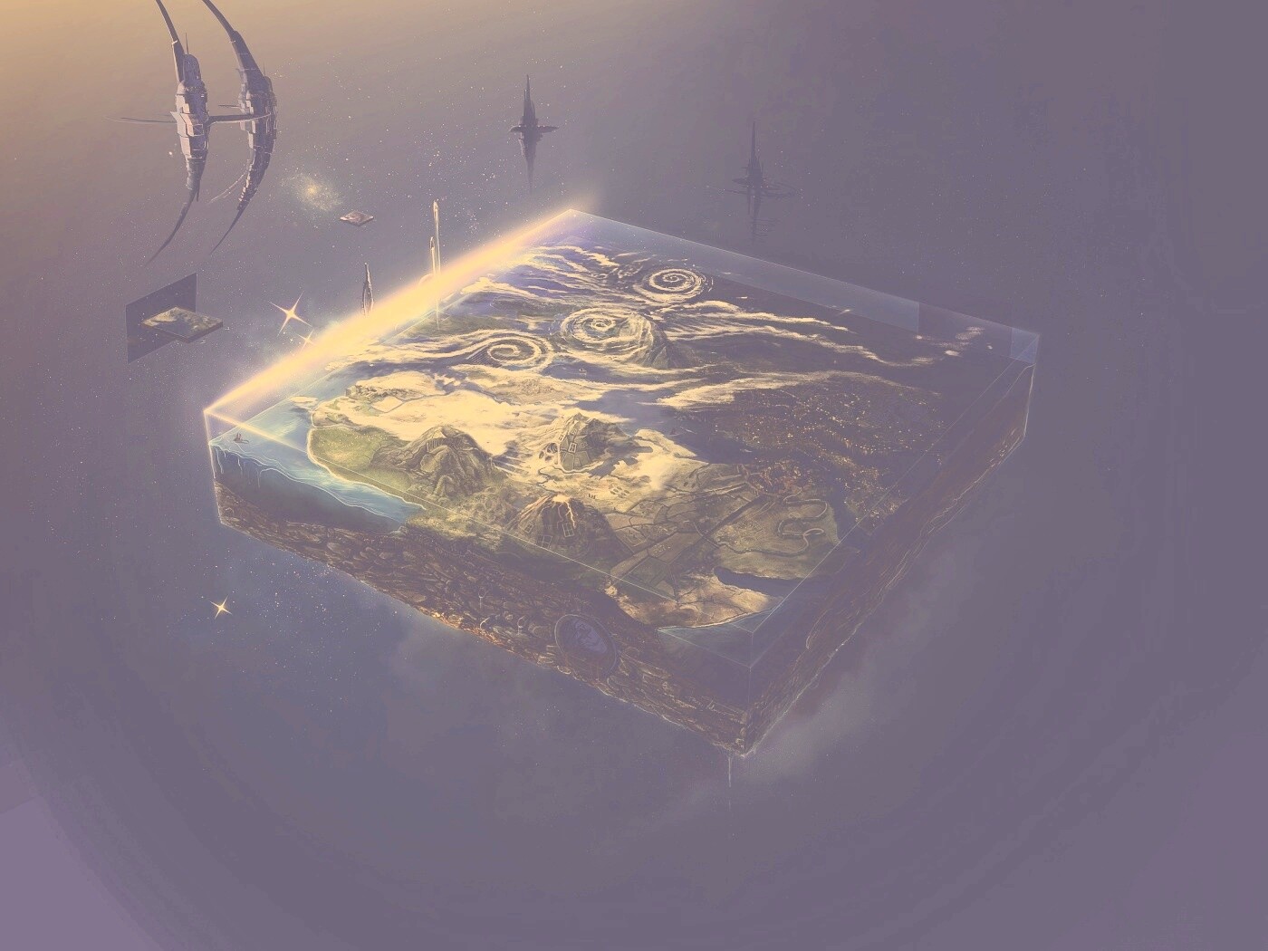 Плоский мир из Homeworld обои