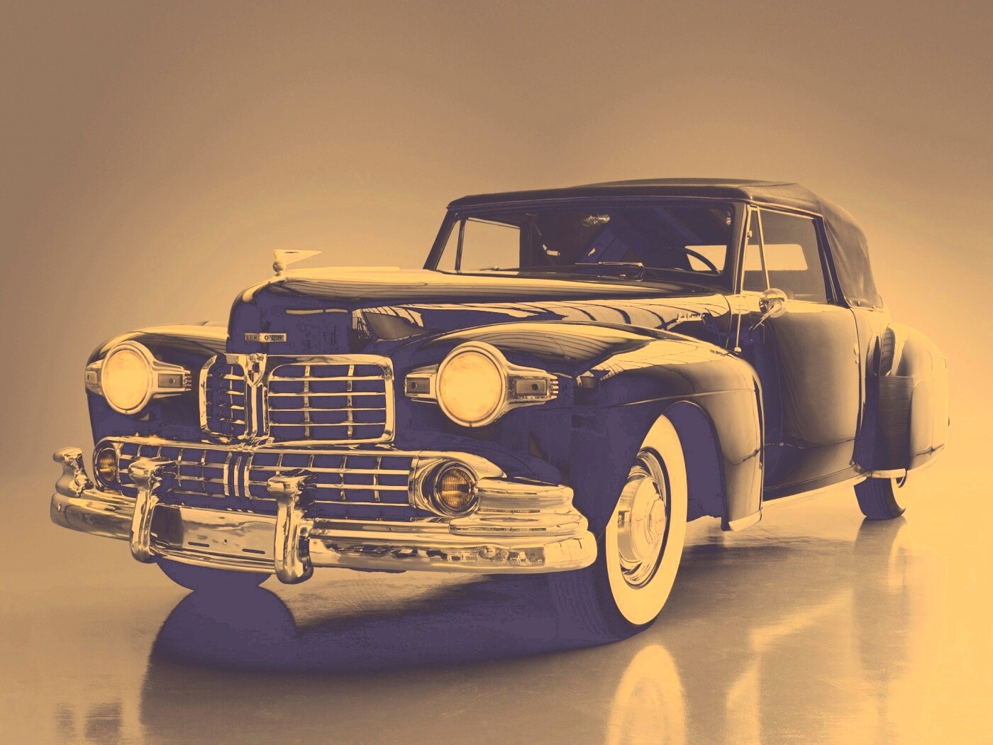 Черный ретро авто обои