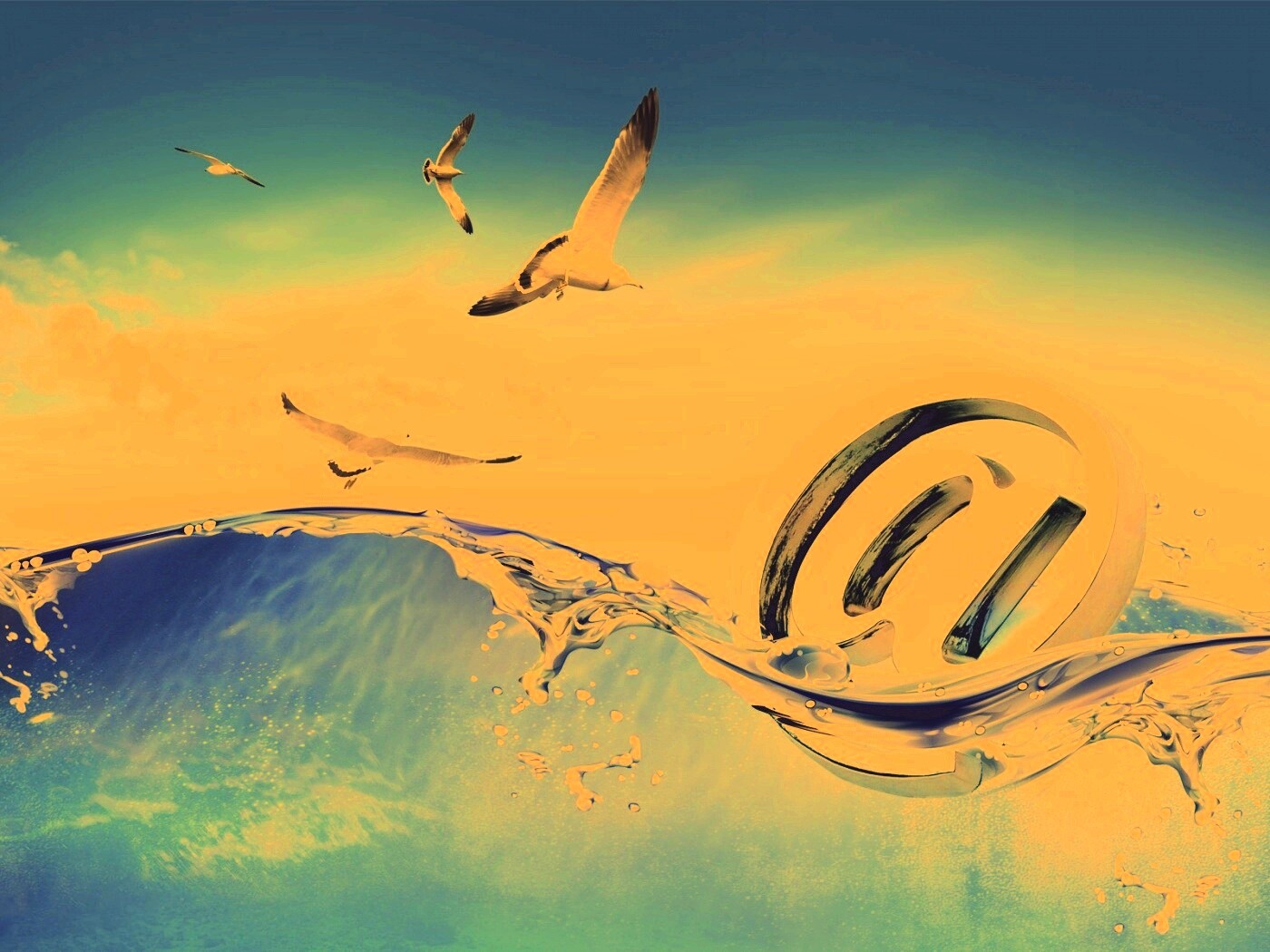 Собака тонет обои