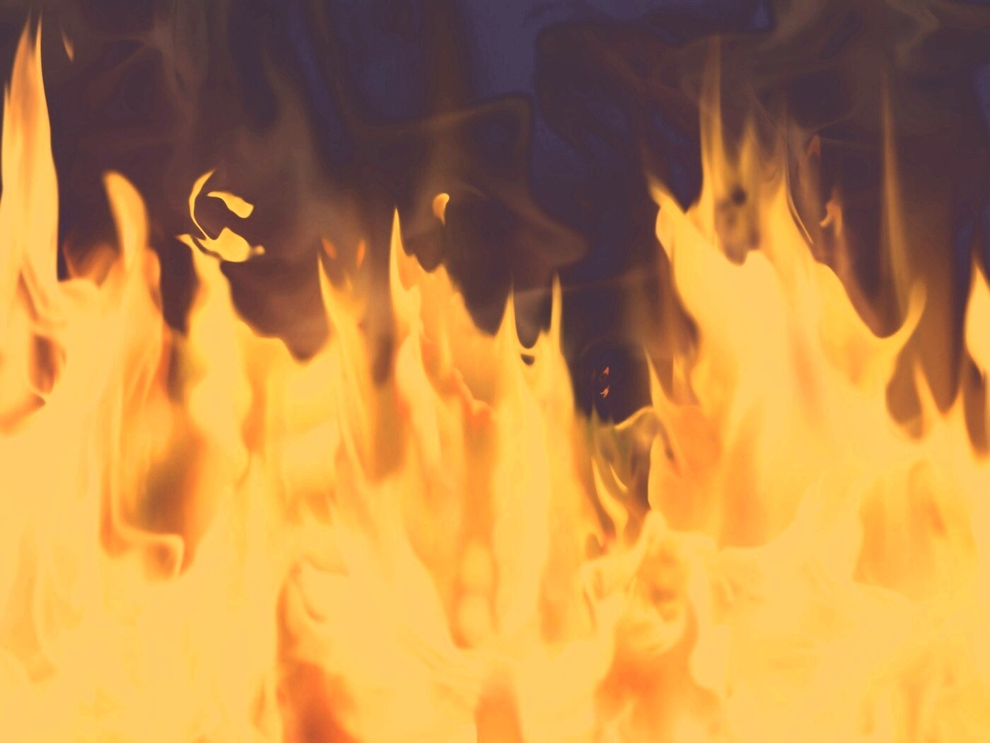 Желтое пламя обои