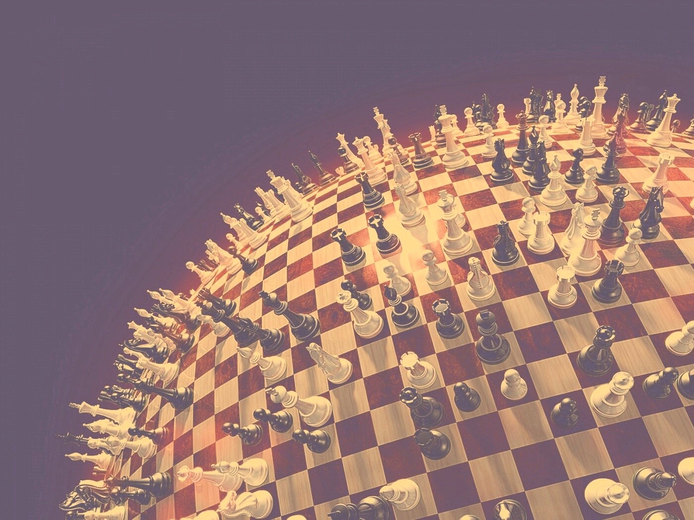 Сферическое шахматное поле обои