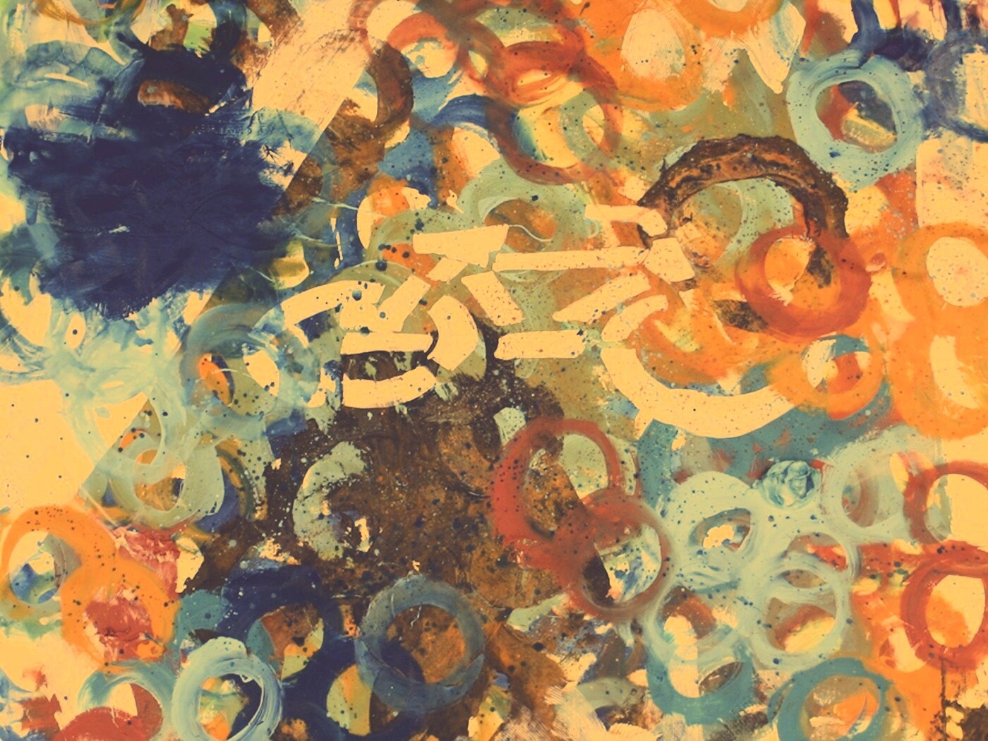 Рисованный через трафарет велосипед обои