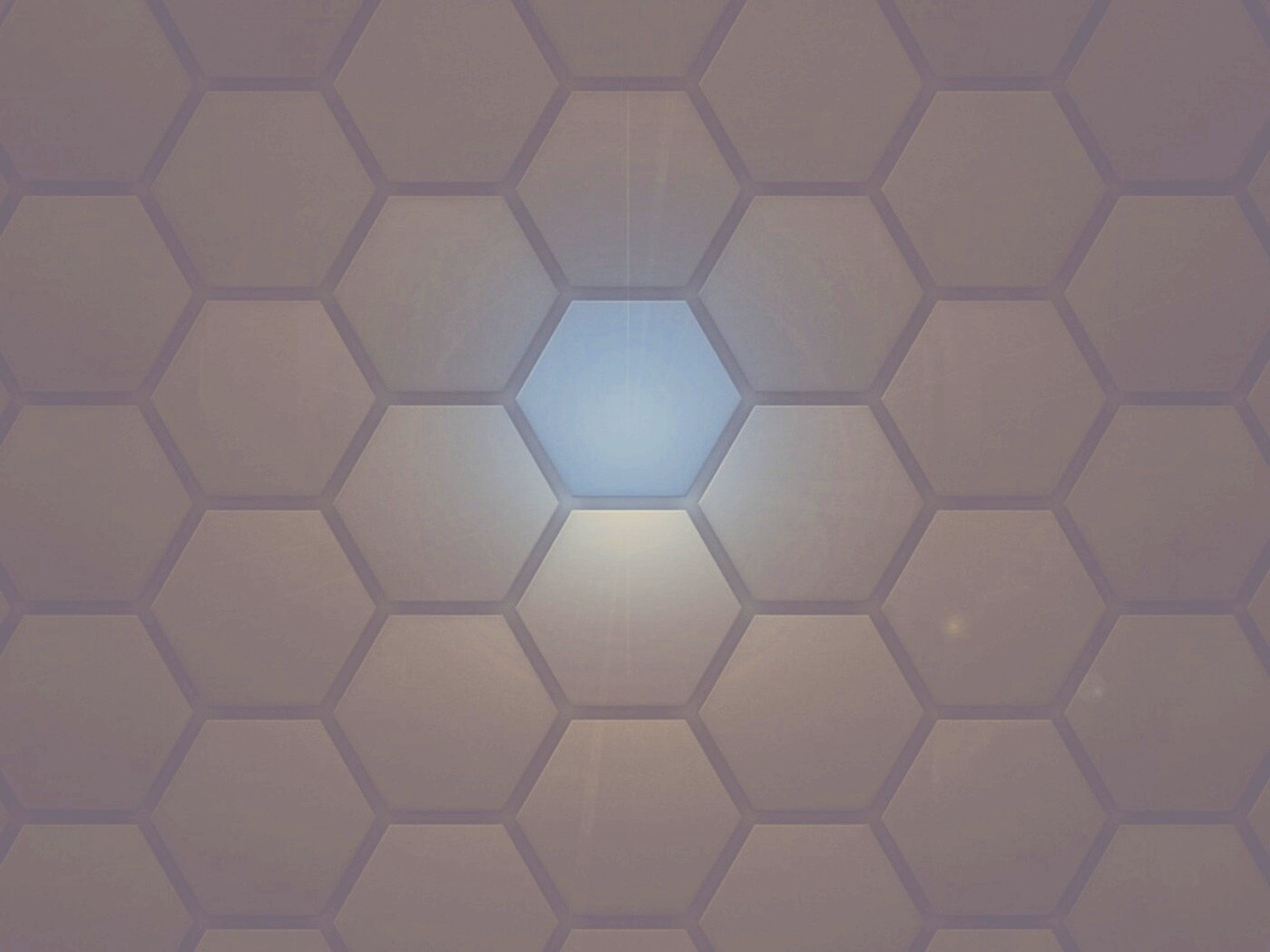 Светящийся синий шестиугольник обои
