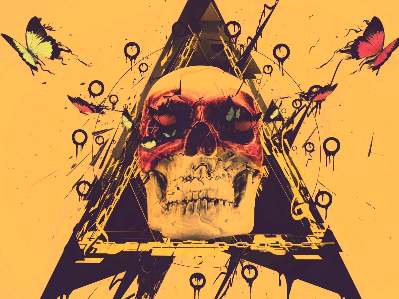 Гламурный череп обои