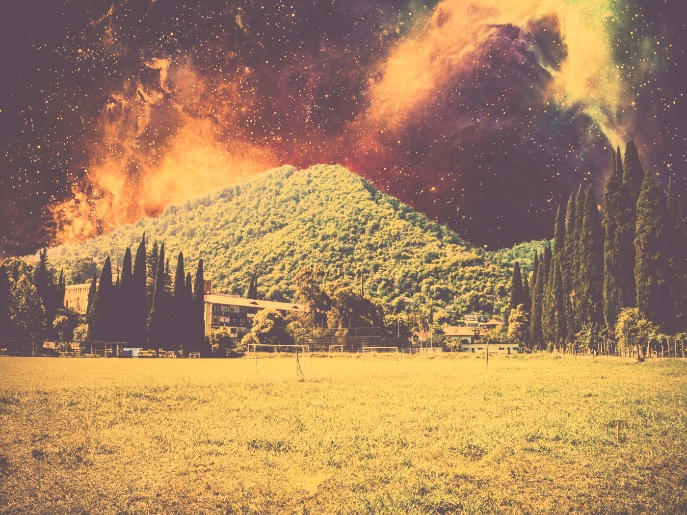 Под удивительным небом обои