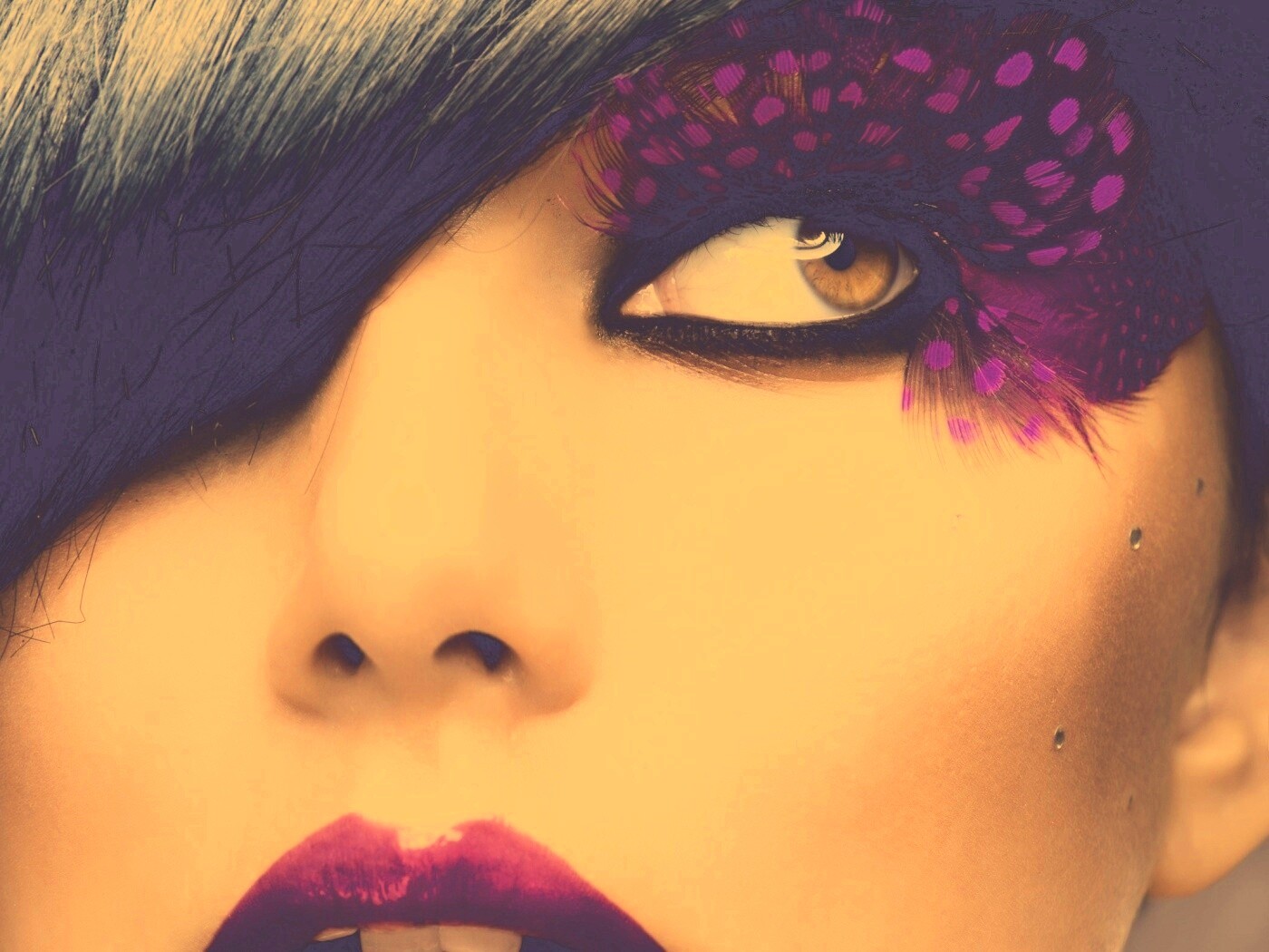 Макияж крупным планом обои