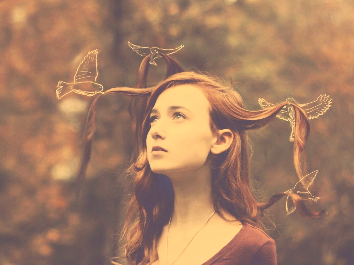 Летящие пряди обои