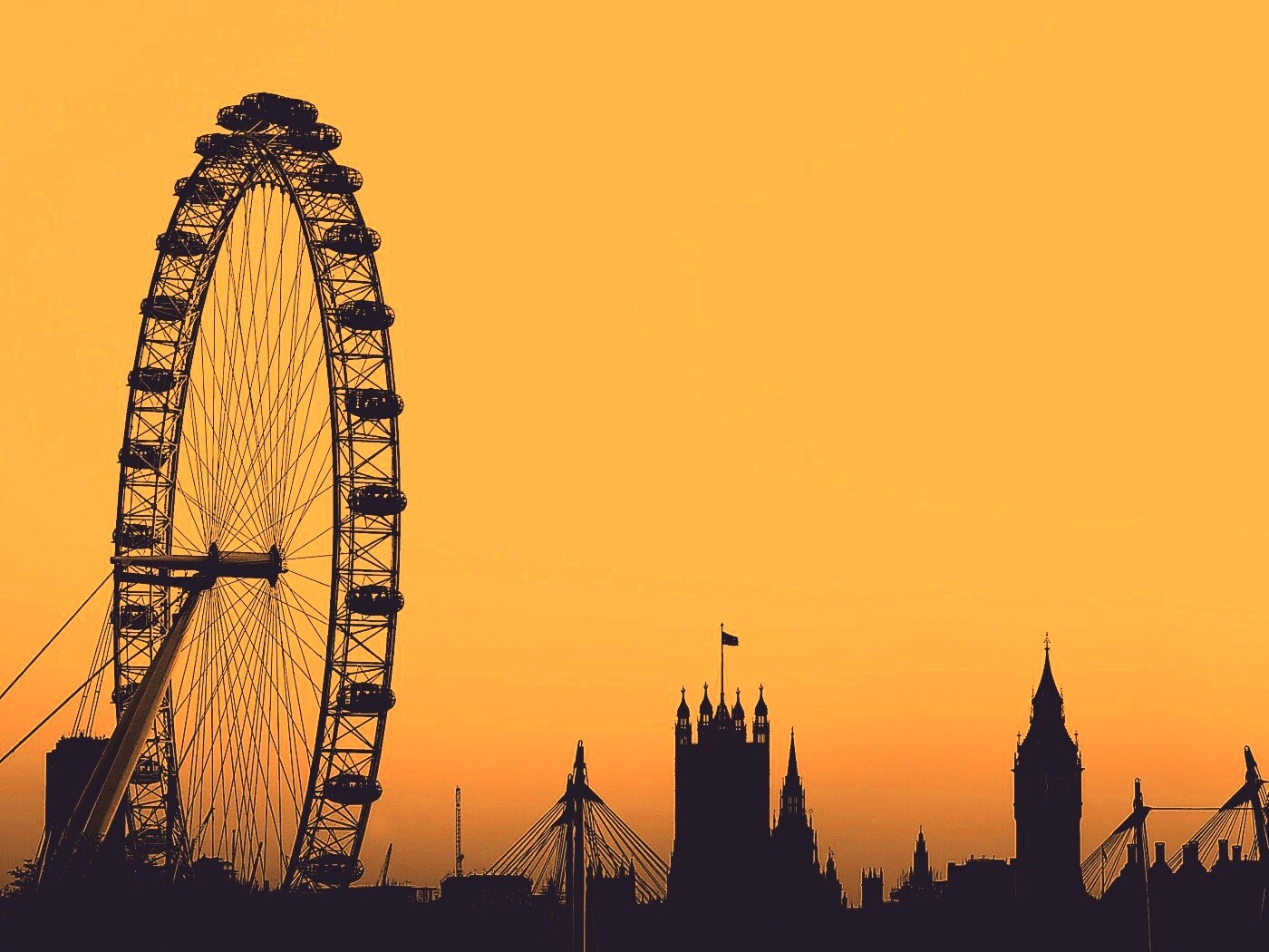 Силуэт Лондона обои