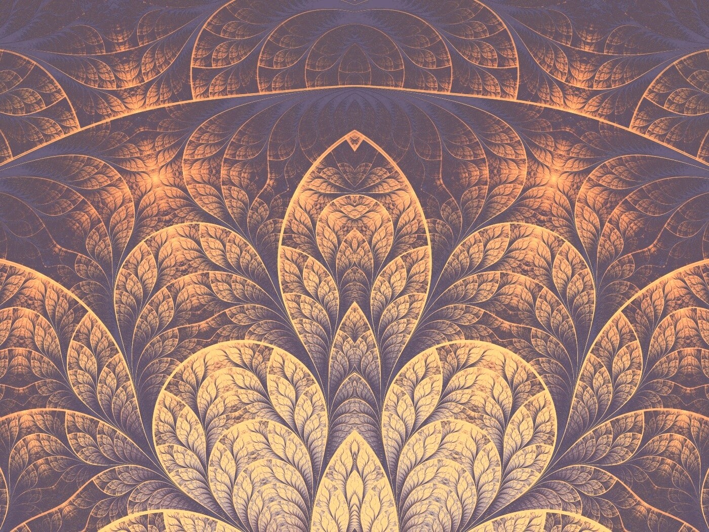 Фрактальные листья обои