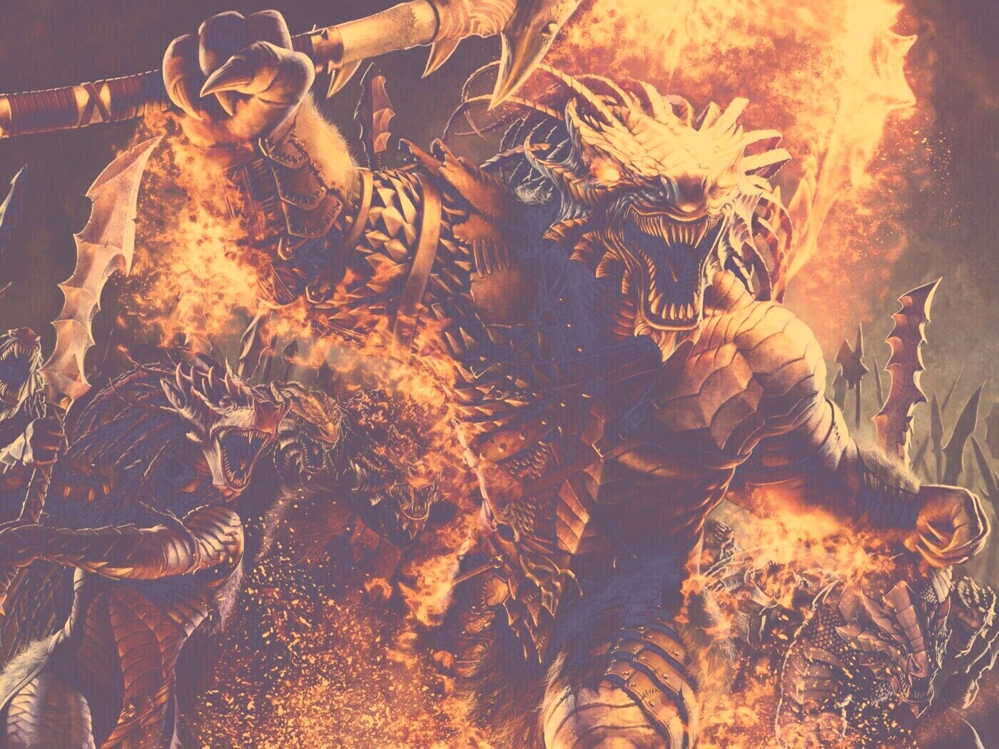 Dragonborn Barbarian обои