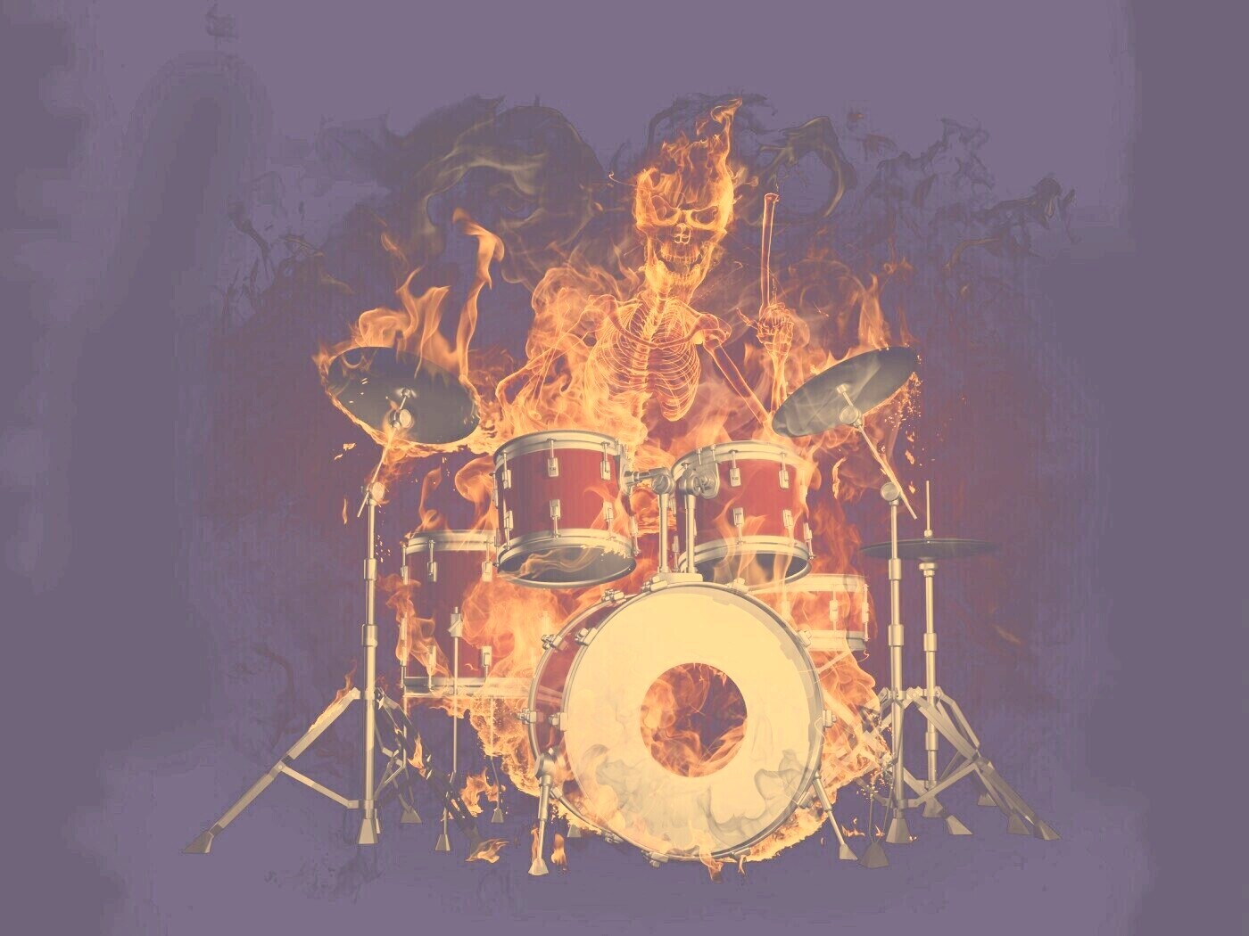 Огненный барабанщик обои