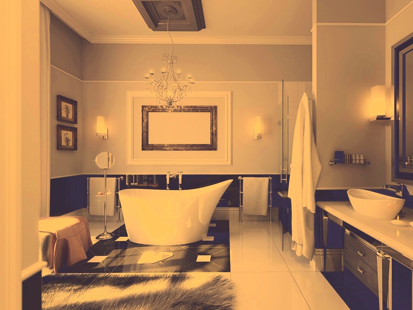 Современная ванна обои