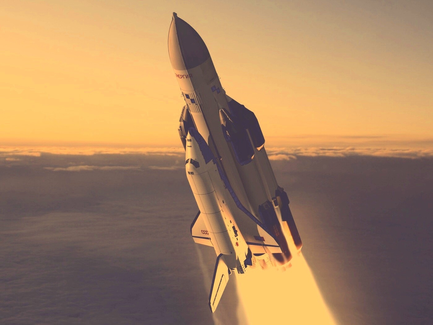 Взлёт шаттла обои