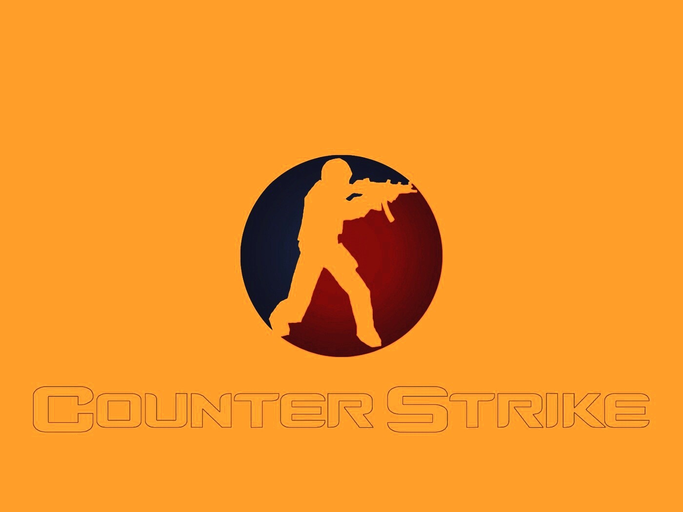 Логотип Counter Strike на белом фоне обои