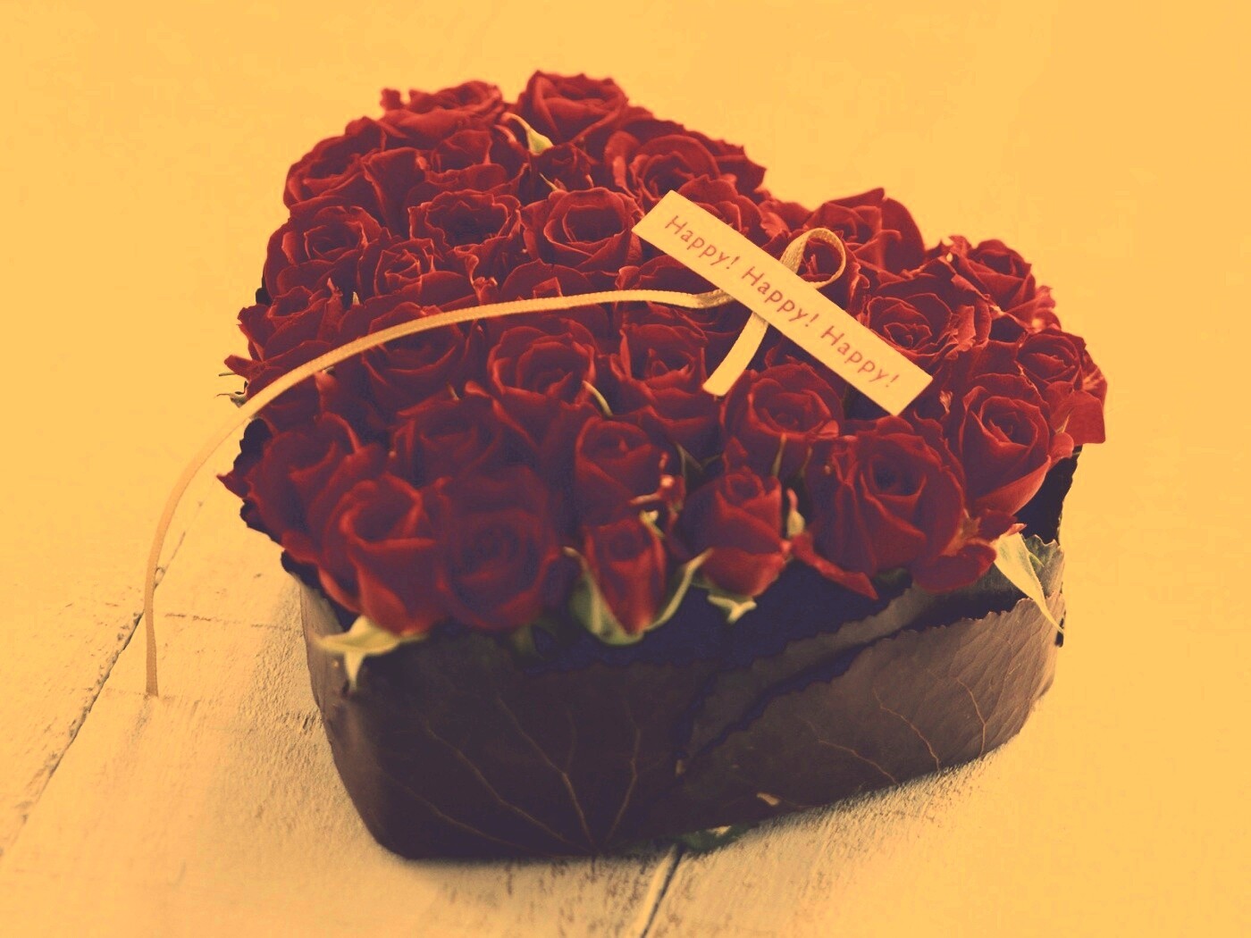 Букет в форме сердца обои