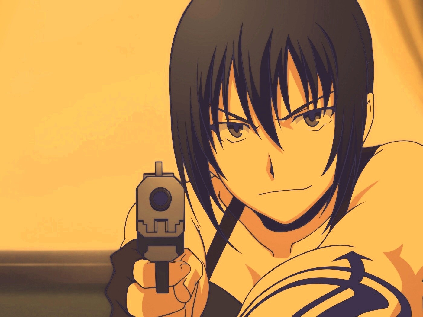 Девушка с пистолетом обои