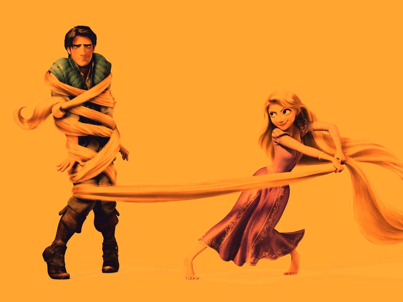 Рапунцель и пойманный Флин обои