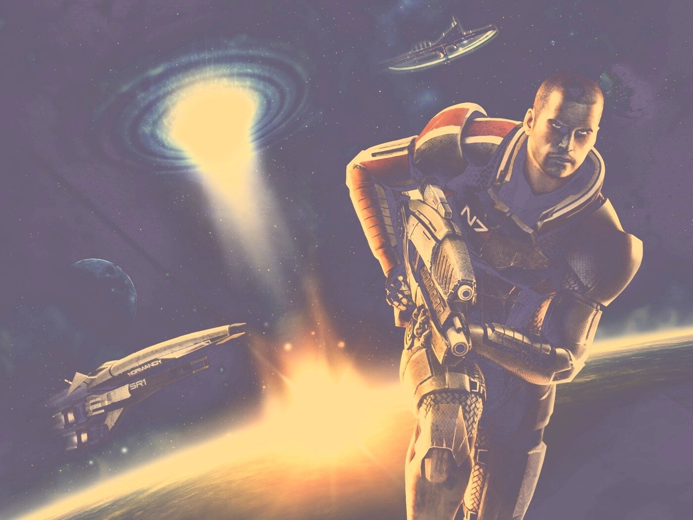 Шепард из вселенной Mass Effect обои
