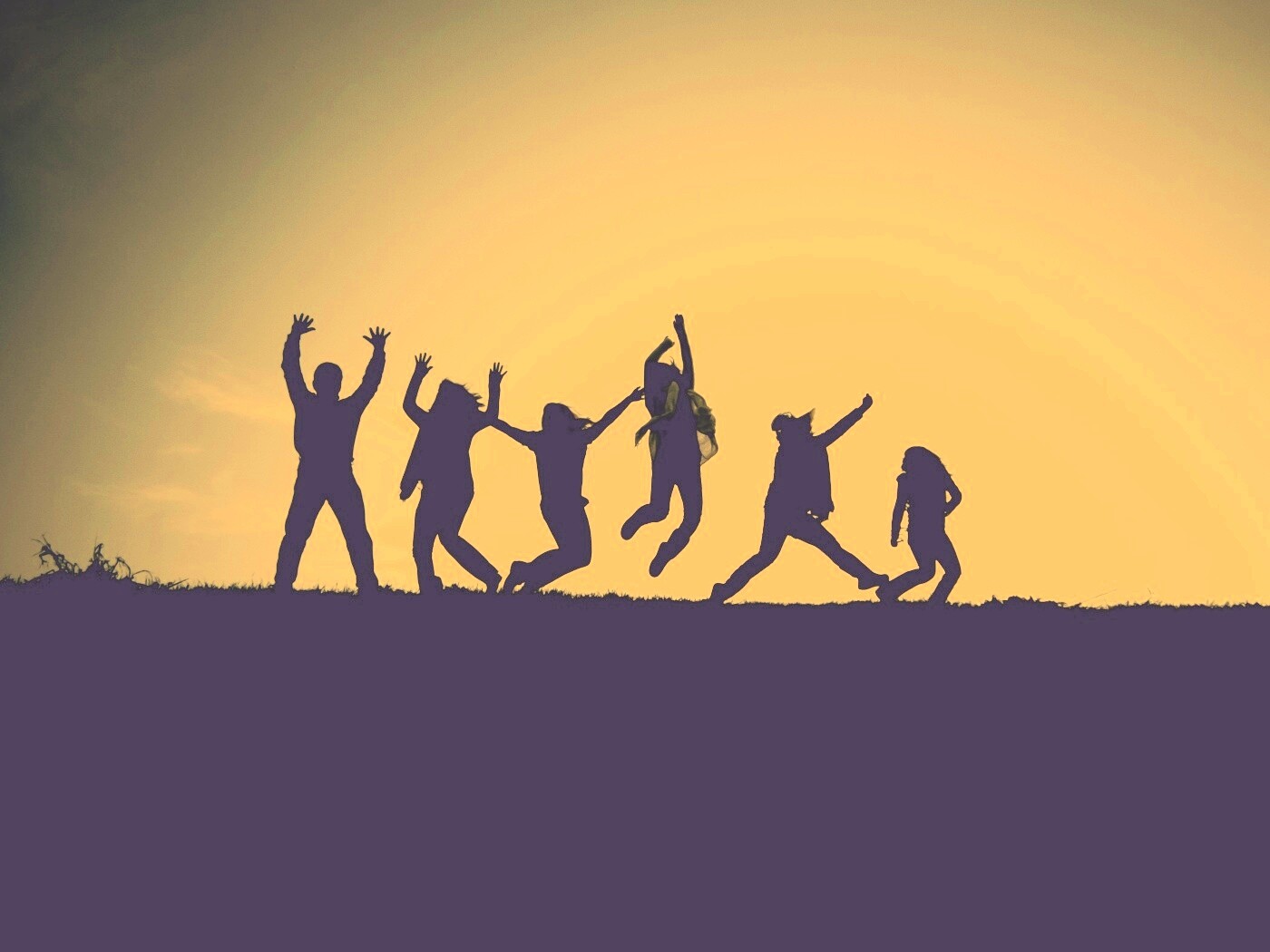 Силуэты людей обои