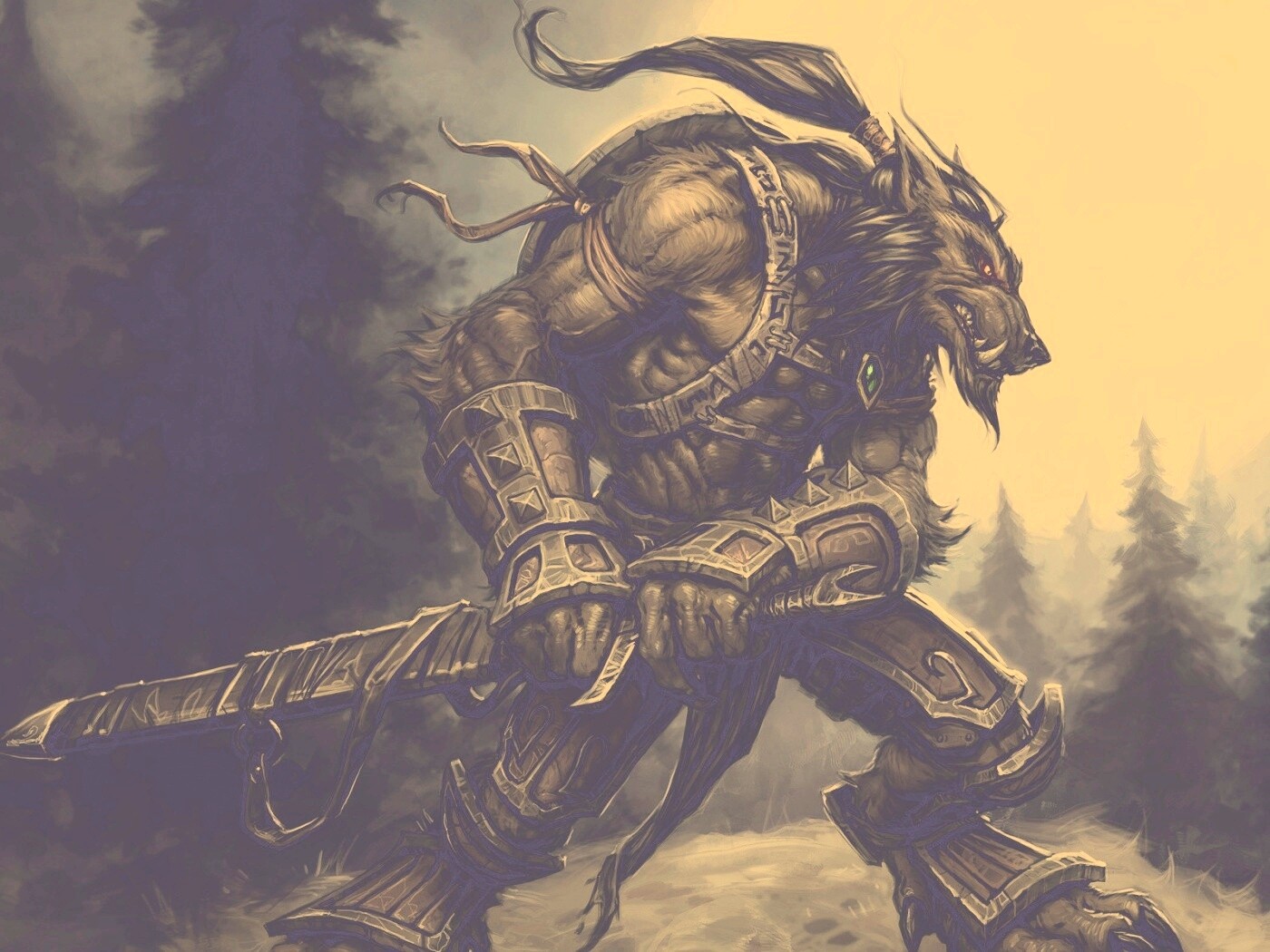 Волк оборотень обои