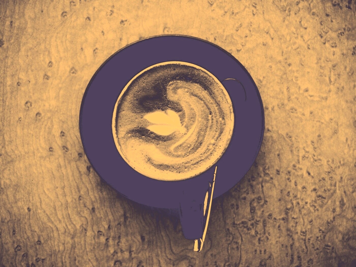 Монохромный утренний кофе обои