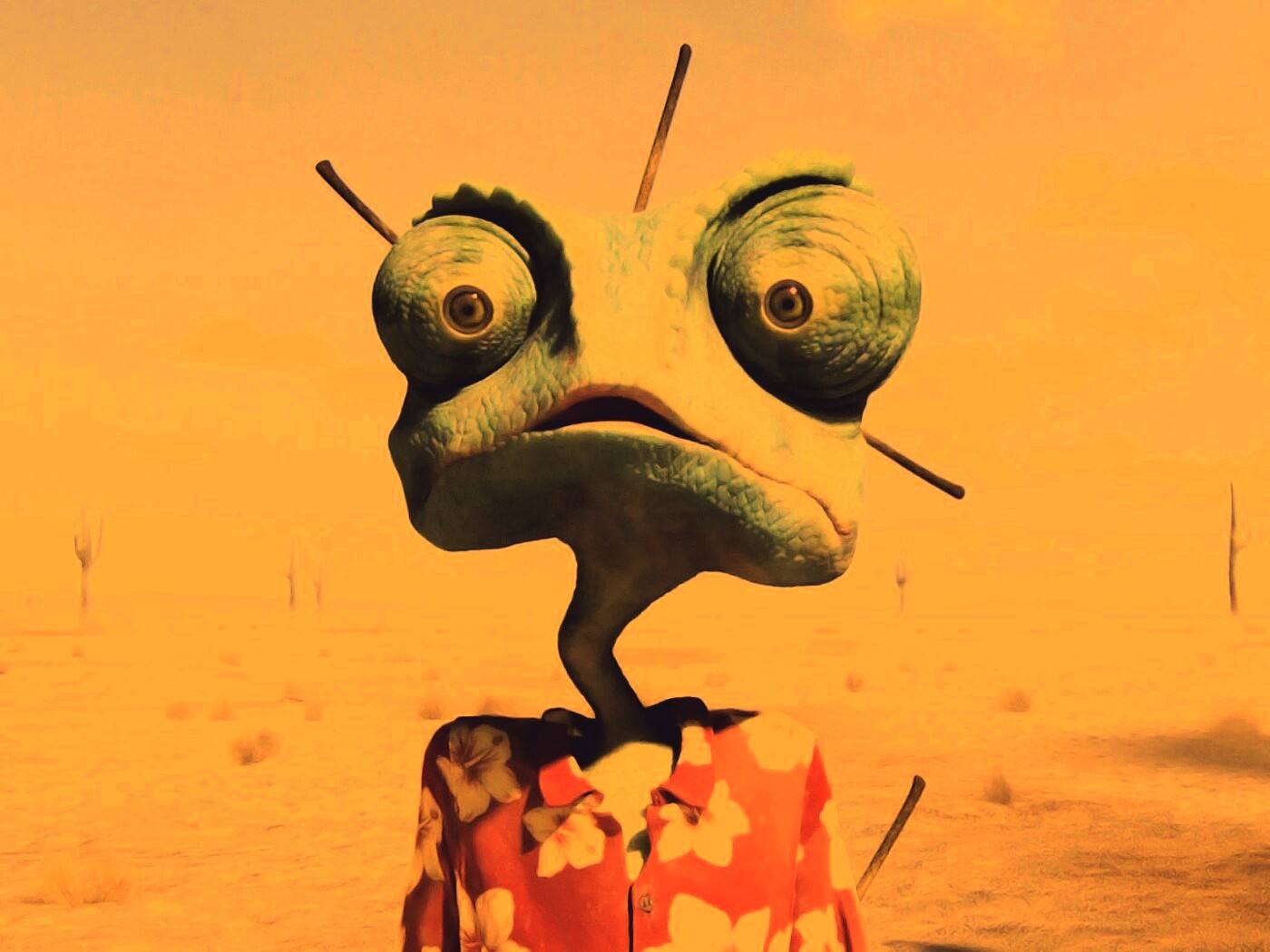 Ранго в колючках от кактуса обои