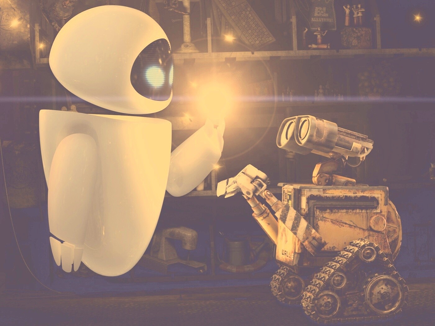 WALL-E и Ева обои
