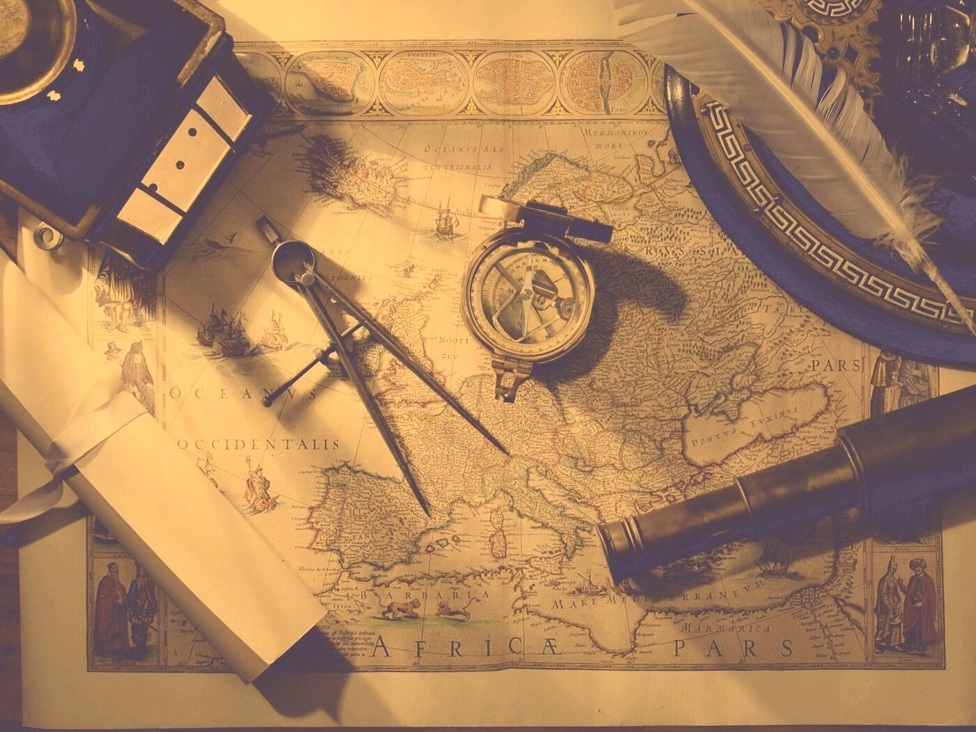 Карта путешественника обои