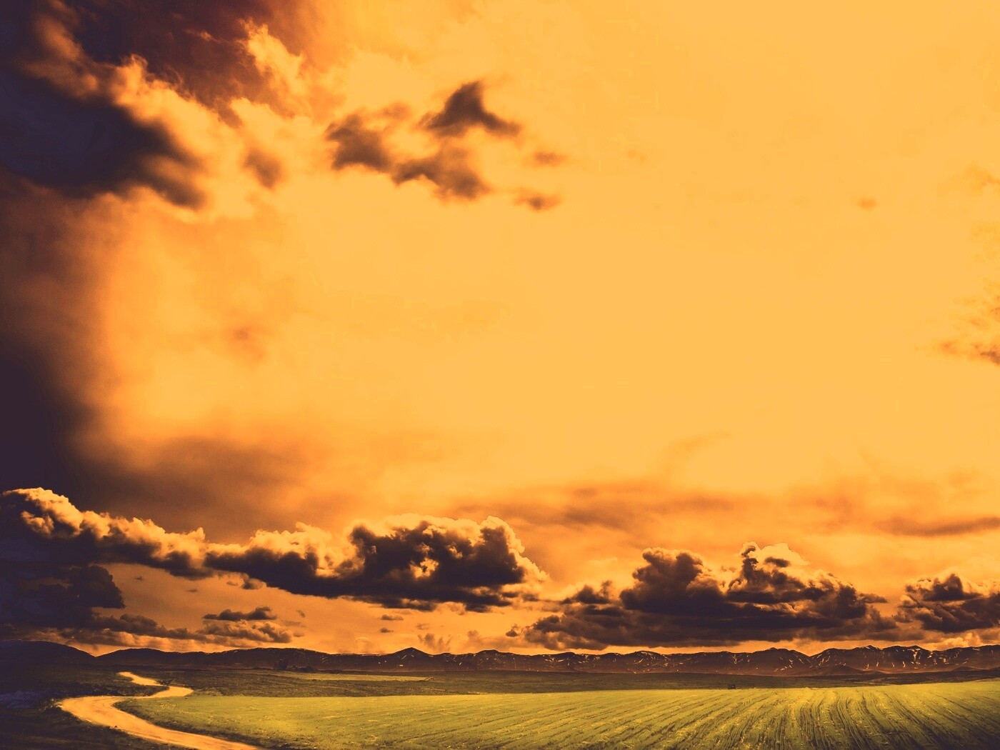 Золотое небо обои