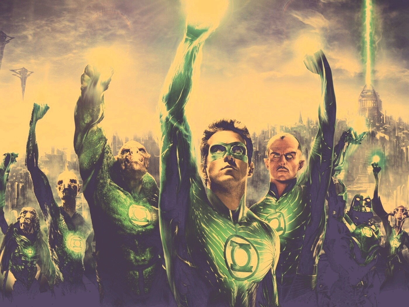 Зеленый фонарь обои