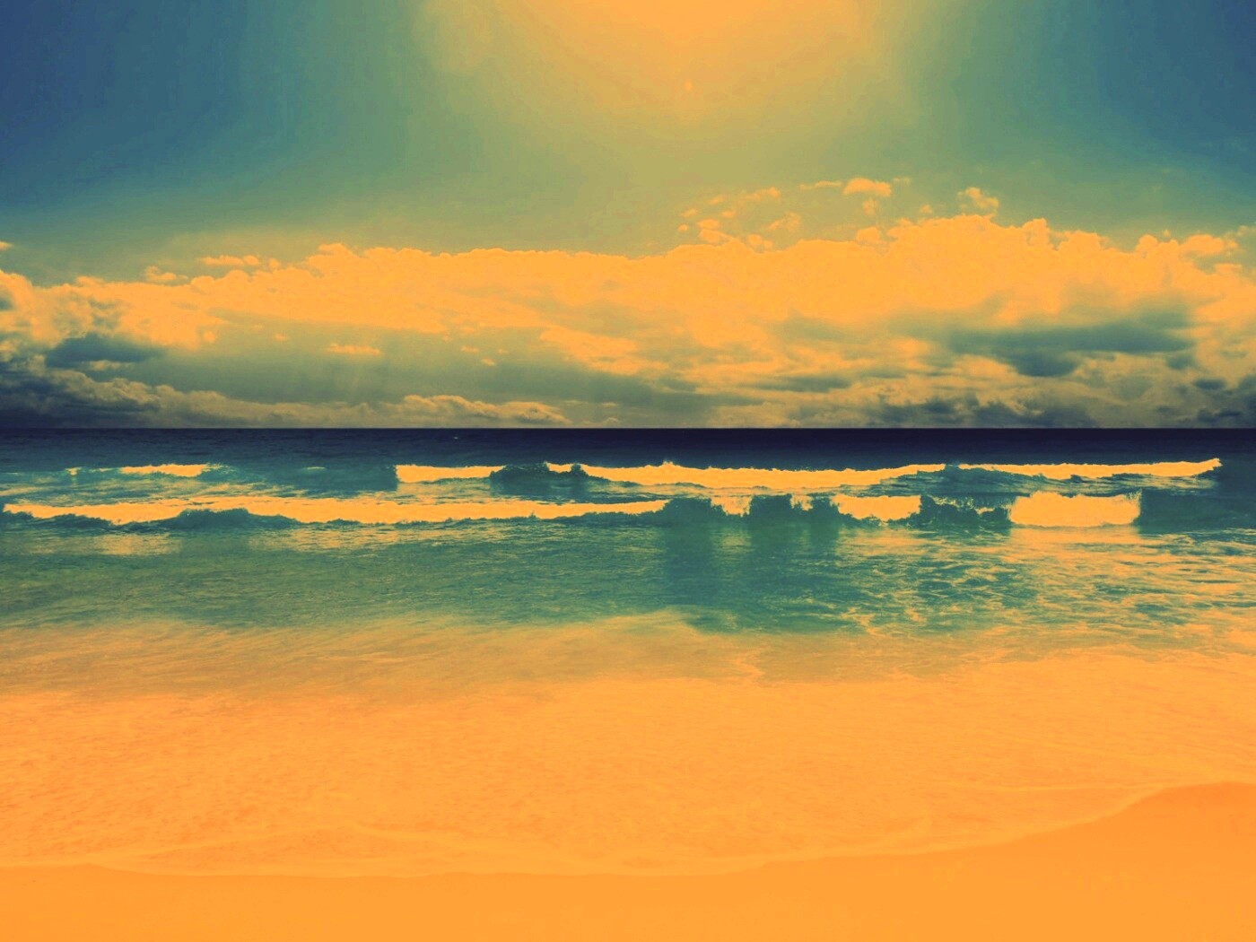 Потрясающий вид на морской пляж обои