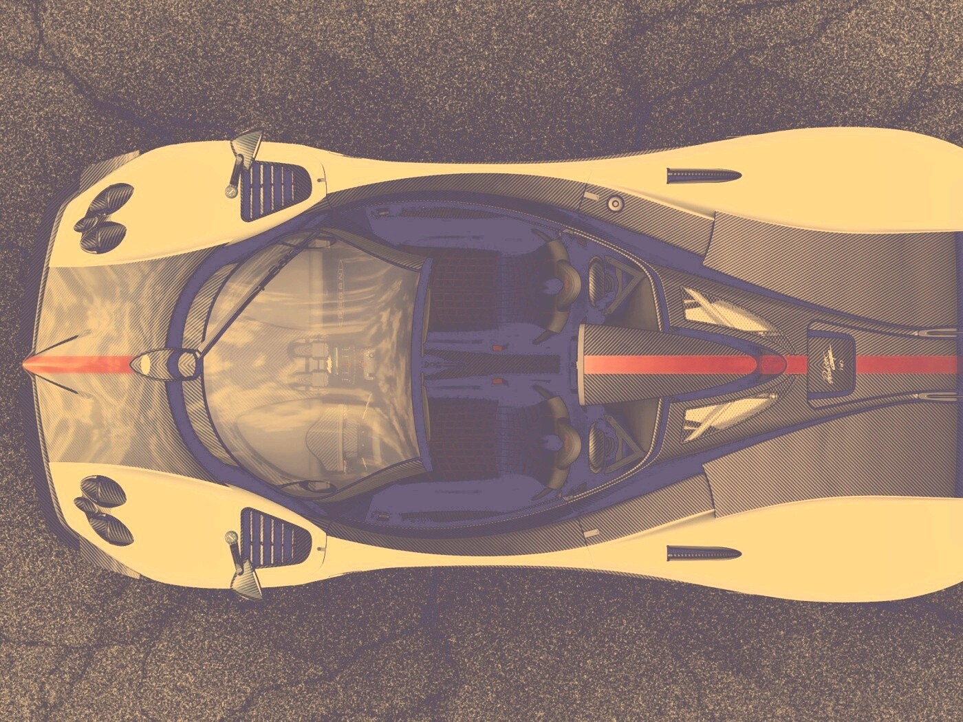 Пагани Зонда вид сверху обои