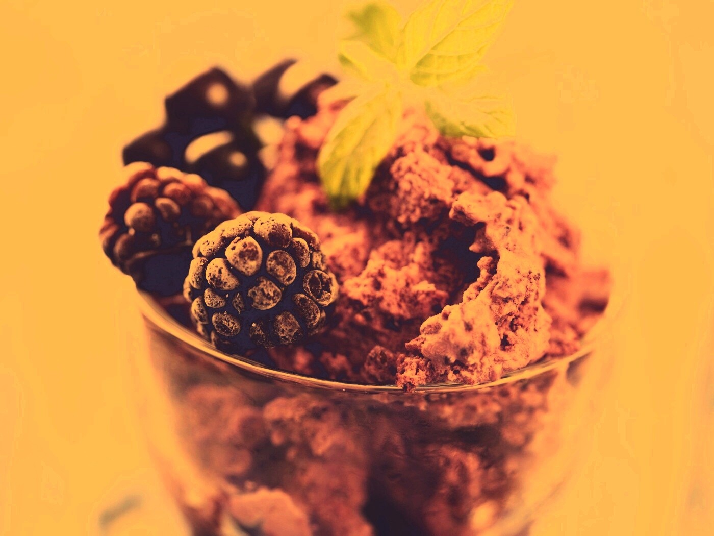 Ягодное мороженное обои