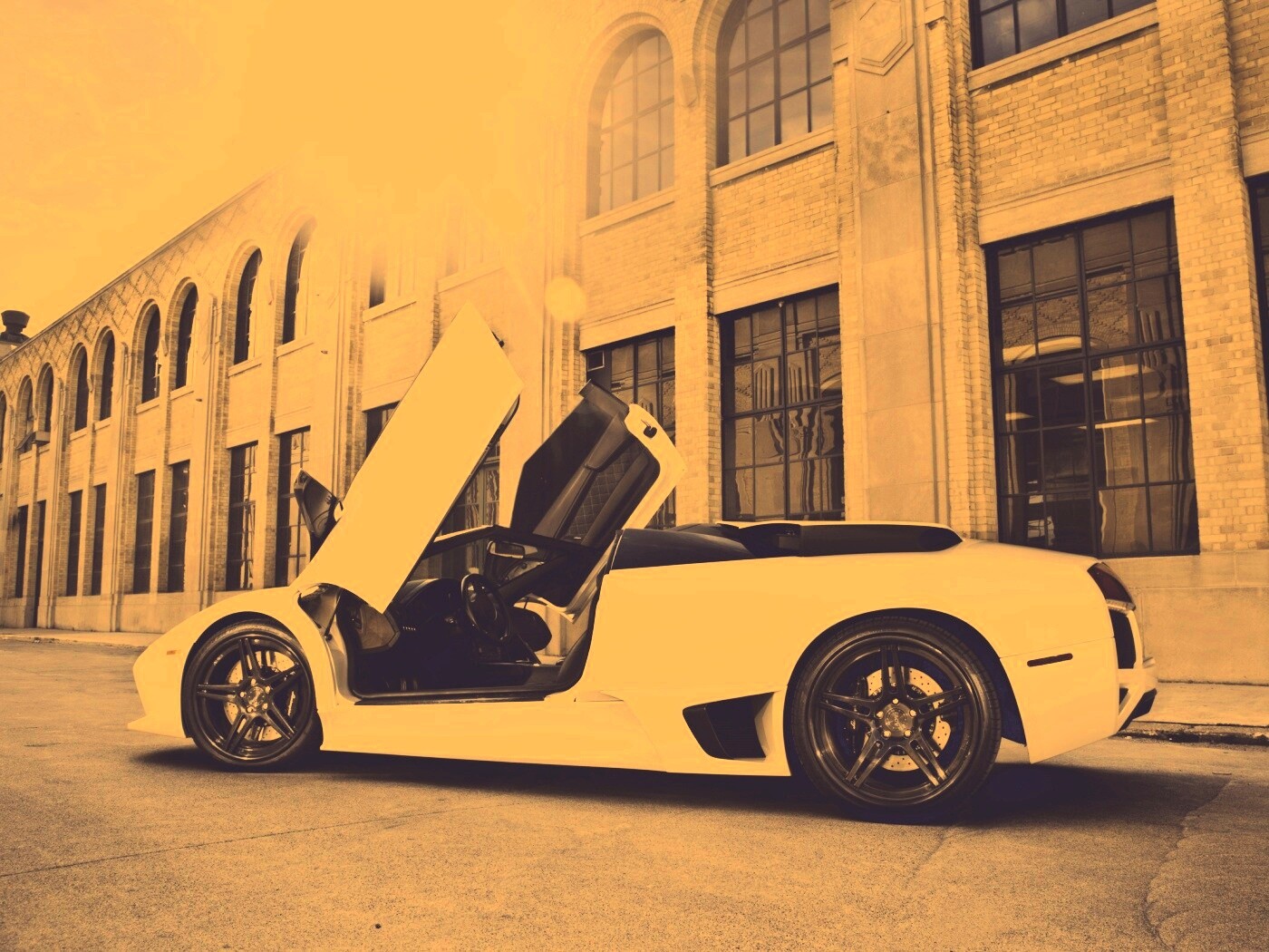 Белая Ламборгини Мурсьелаго обои