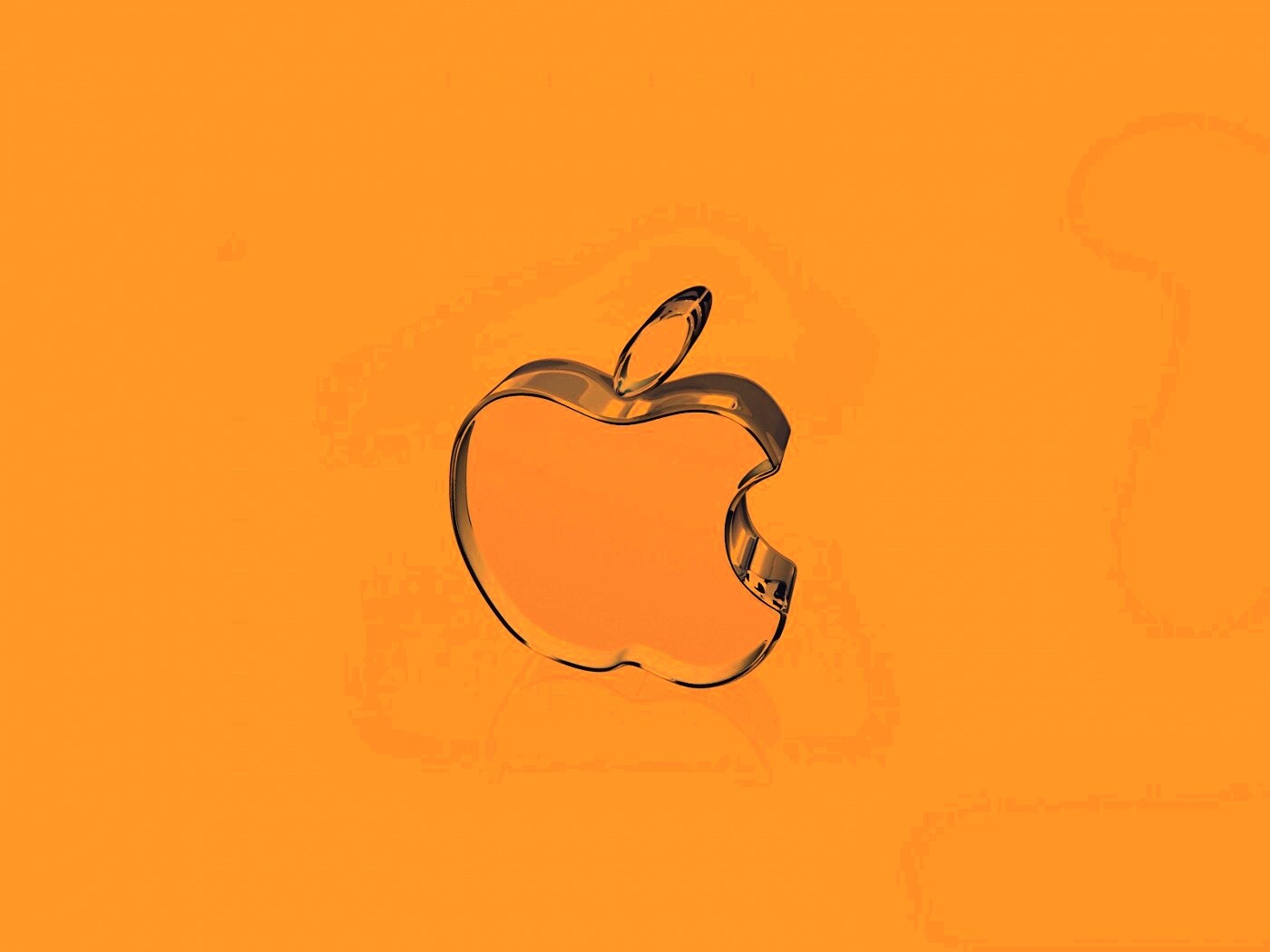 Стеклянный логотип Apple обои