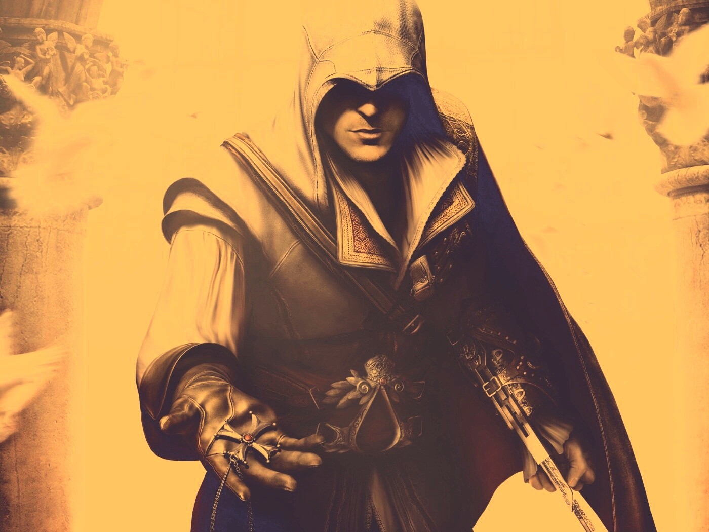 Ассасин с крестом обои