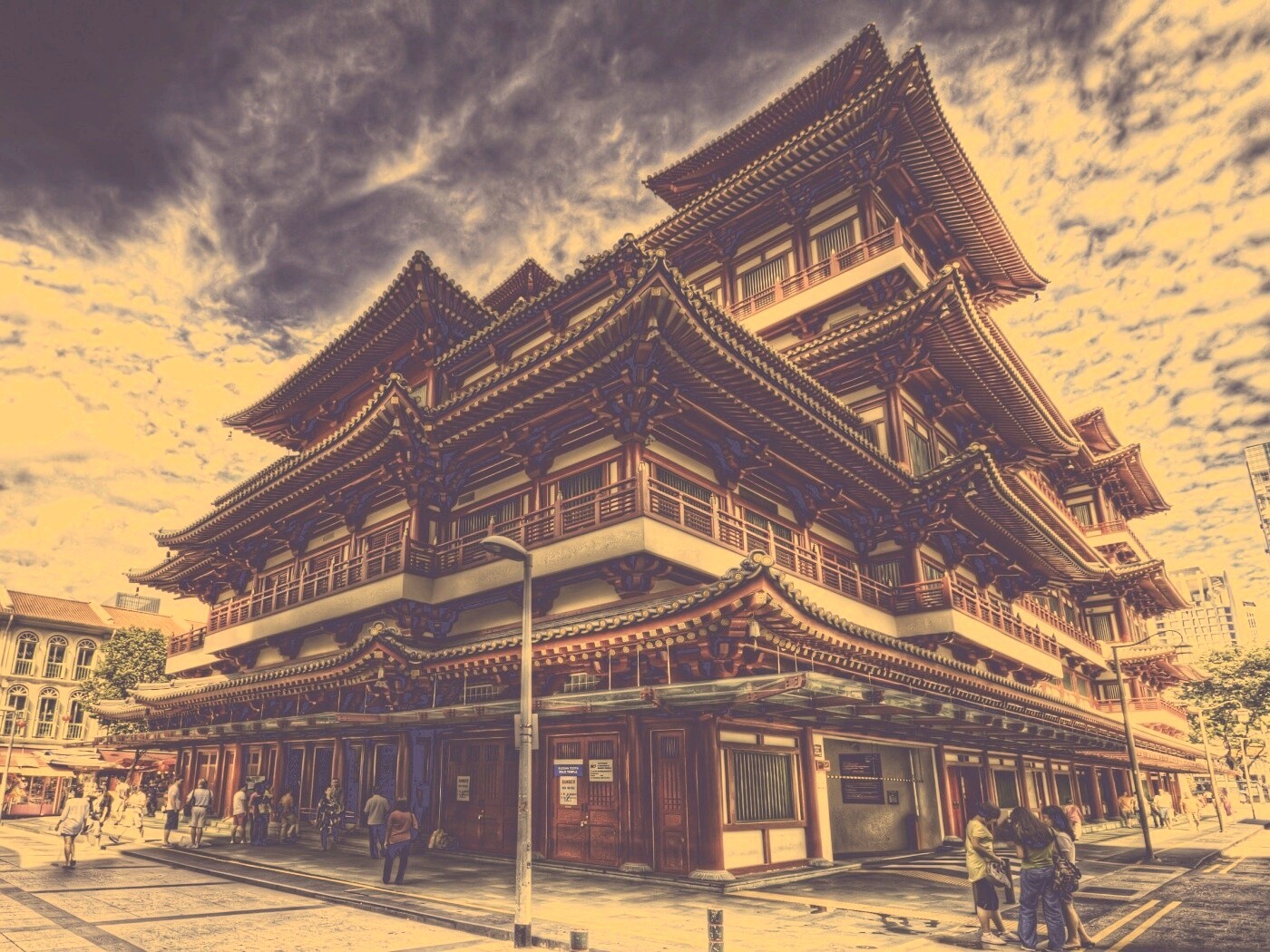 Храм в Сингапуре обои