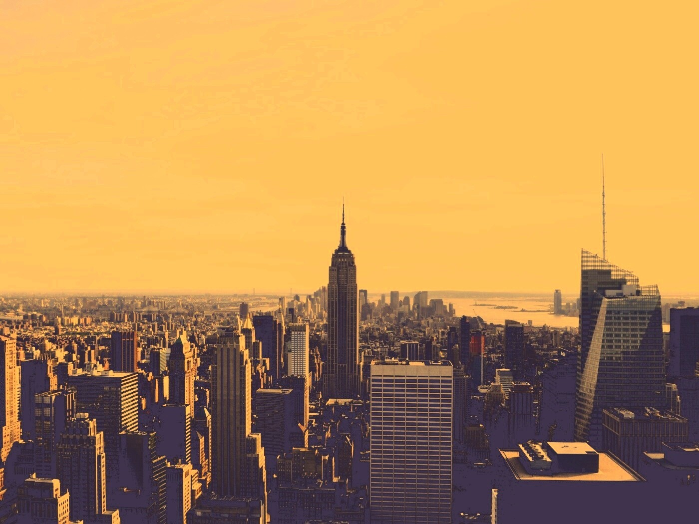 Вид на Нью-Йорк обои